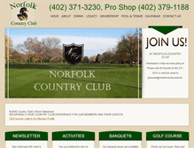 Tablet Screenshot of norfolkcountryclub.biz